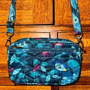 Lug Peacock Patterned Crossbody Bag